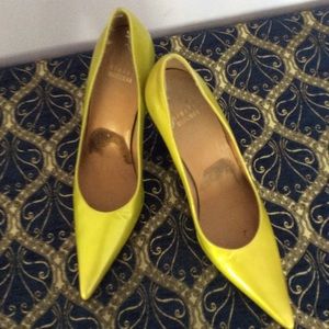 Stuart Weitzman Green patent leather pumps